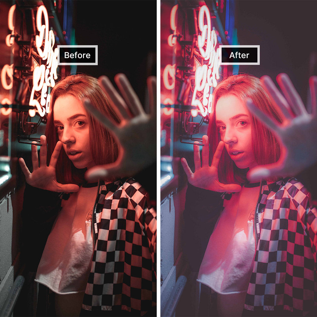 Neon glow Lightroom Presets