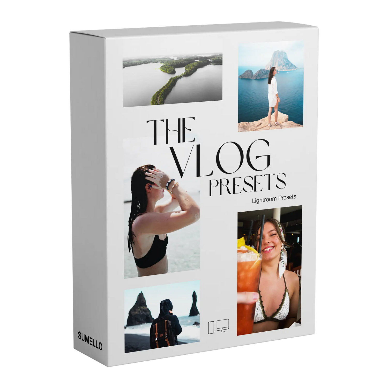 Product box for The vlog Lightroom Presets