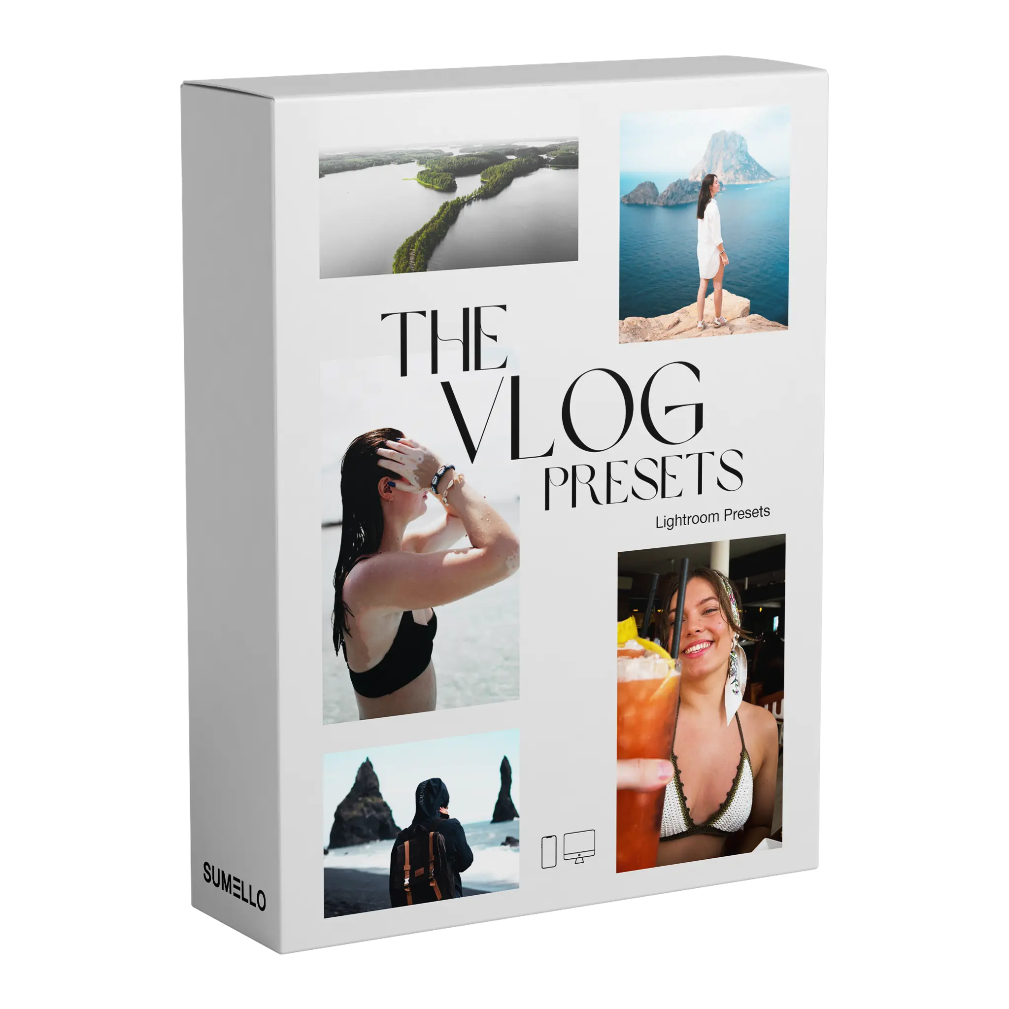 Product box for The vlog Lightroom Presets